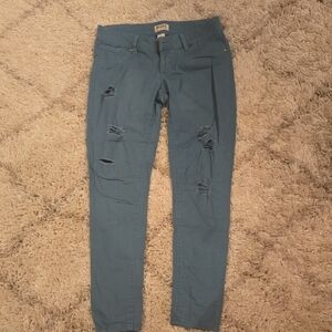 Mudd Teal Blue Distressed Women’s Jeans